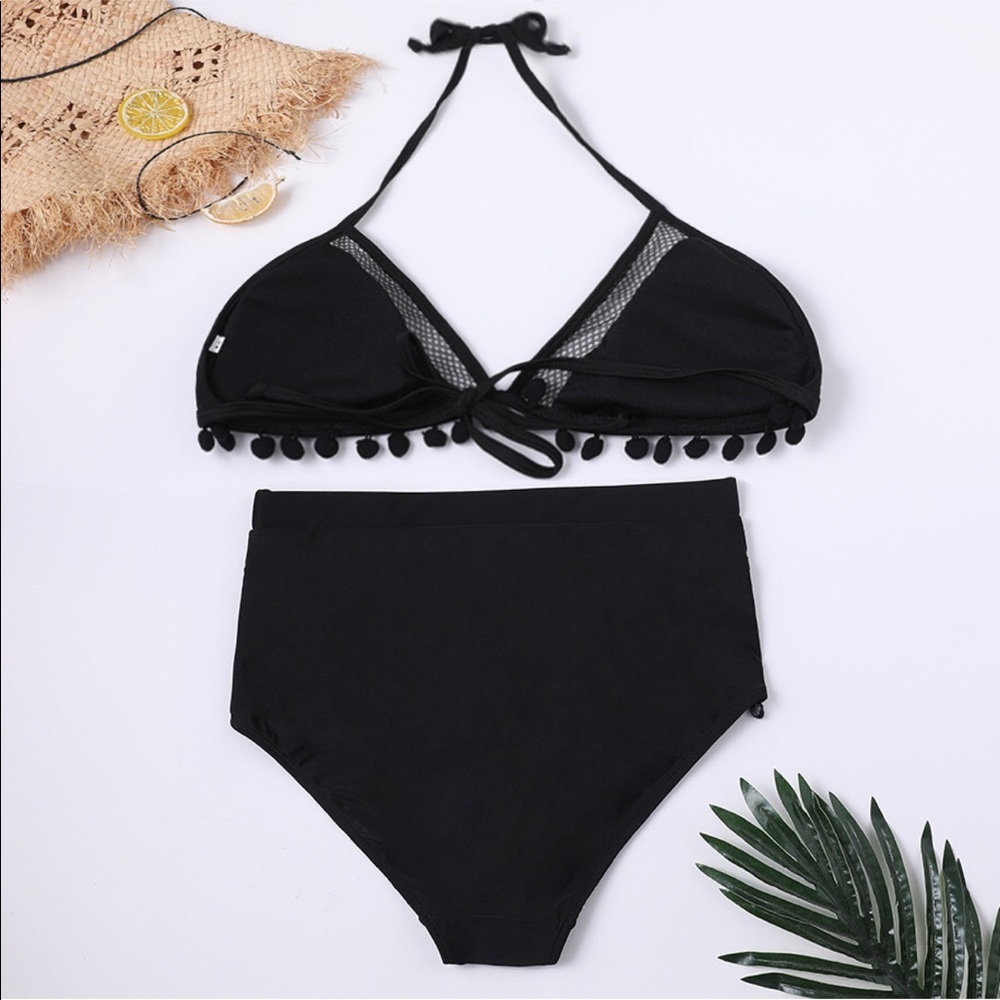 187. . Pom Pom mesh swimsuits - Picture 6 of 7
